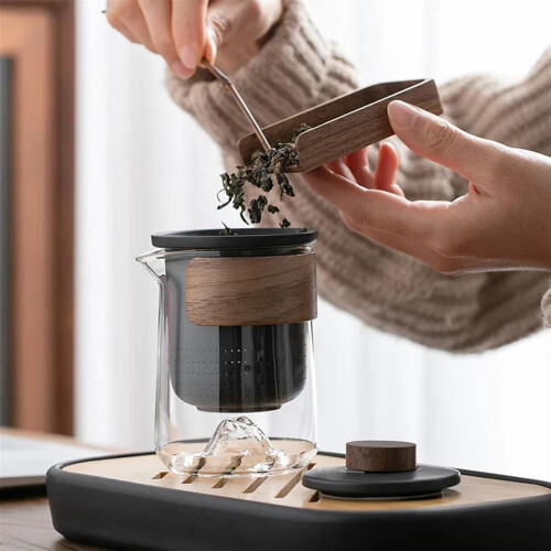 Ceramic Tea Set with 3 Cups and Portable Teapot 2