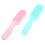 Pink Hair Brush Ergonomic Handle 2 Pieces 1