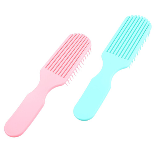 Pink Hair Brush Ergonomic Handle 2 Pieces