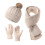 Women's Knit Set: Hat Scarf Gloves Touch-Screen Compatible 8