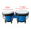 Bongo Drum Set Tunable African Hand Drum Blue 7