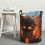 Fire Skull Gothic Laundry Hamper Foldable with Handle 6