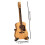 Wooden Guitar Pick Storage Box with Stand 3 Picks 5