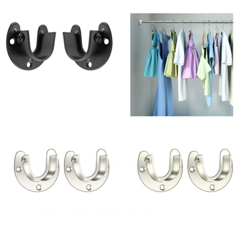 Closet Rod Support Heavy Duty Set of 2 1