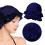 Women's Elastic Ruffle Swim Cap Navy Blue 4