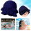 Women's Elastic Ruffle Swim Cap Navy Blue 6