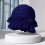 Women's Elastic Ruffle Swim Cap Navy Blue 7