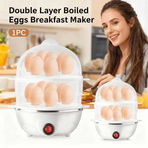 Electric Egg Cooker with Auto Shut-Off, 14-Egg Capacity