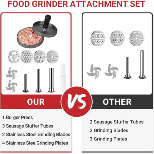 Metal Meat Grinder Attachment for KitchenAid Stand Mixer 1
