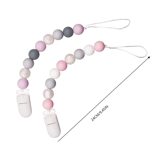 Silicone Pacifier Clip Rust-Free Teething Relief 1 Piece