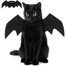 Pet Halloween Costume Cat Bat Wings 1 Piece