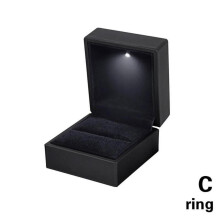 Plastic Jewelry Box with LED Light for Wedding Rings