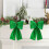 Christmas Sequin Bow Pendant 2 Pack Silver Gold Red Green 1