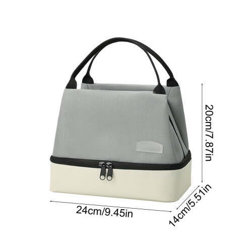 Insulated Waterproof Lunch Bag Adjustable Strap 24x20x14cm 2