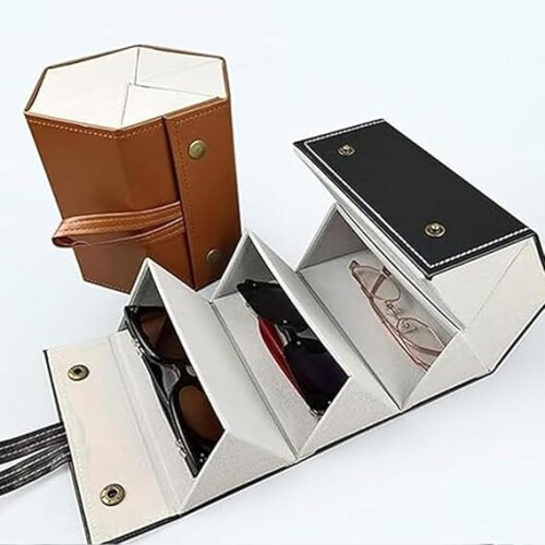 Multipack Glasses Case Foldable 6-Slot for Home or Travel 2