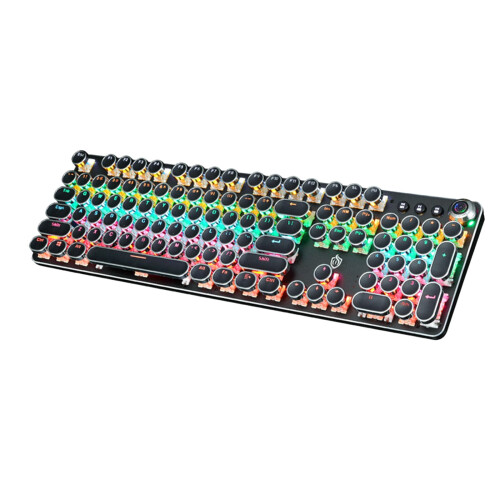 Steampunk Mechanical Keyboard Black RGB 30 Effects 1