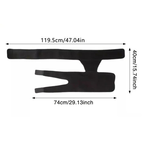Thigh Brace Belt Chloroprene Rubber Adjustable 1 Pair 1