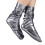 Reflective Crew Socks Grey Soft Mid-Calf Pair 1