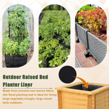 2pcs 63 X 83 Inch Raised Garden Bed Liner, Non Woven Fabric Liner for Veg Trough, Keeps Soil Contained and Water Drained