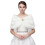 White Faux Fur Shawl Wedding Wrap 1 pc 1