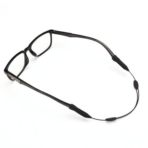 Eyeglasses Cord Black Adjustable Strap 1 Set