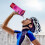 Red Protein Shaker Bottle 24 Oz with Mixing Ball 6