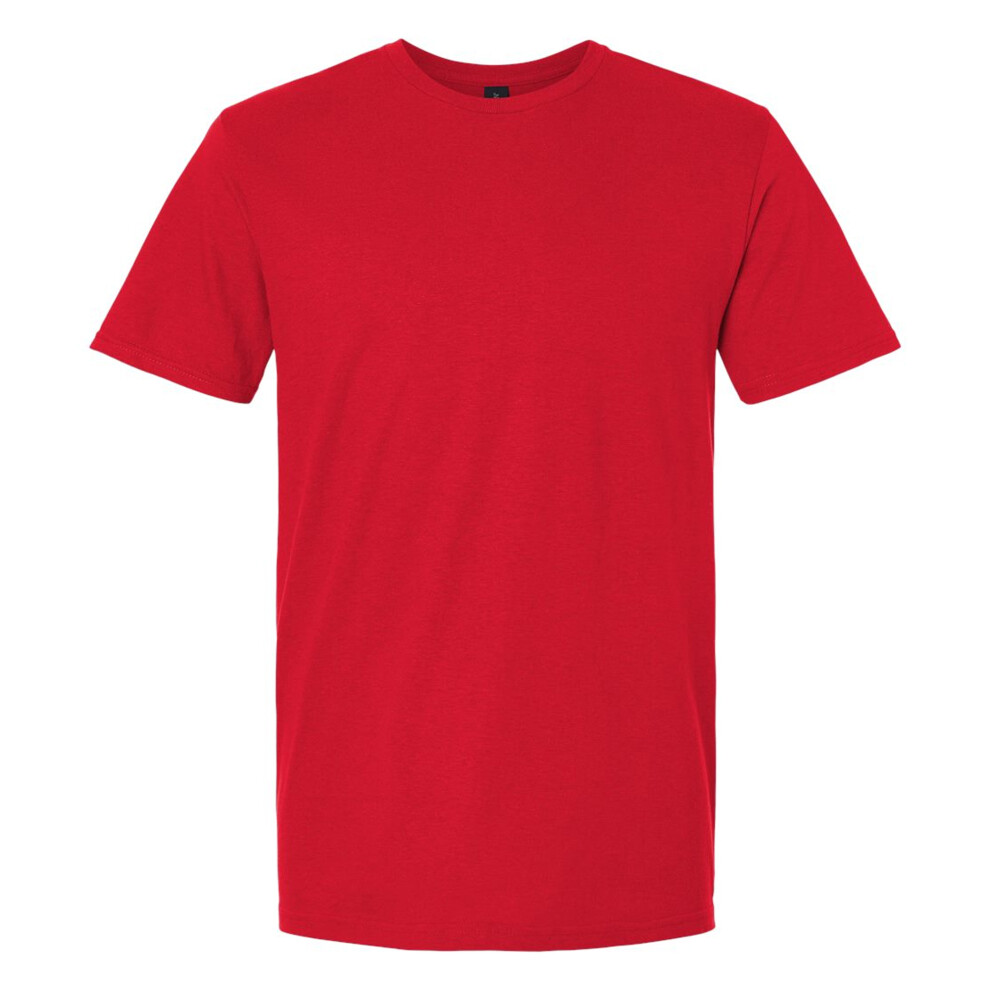 Gildan (M, Red) Mens Plain Lightweight T-Shirt