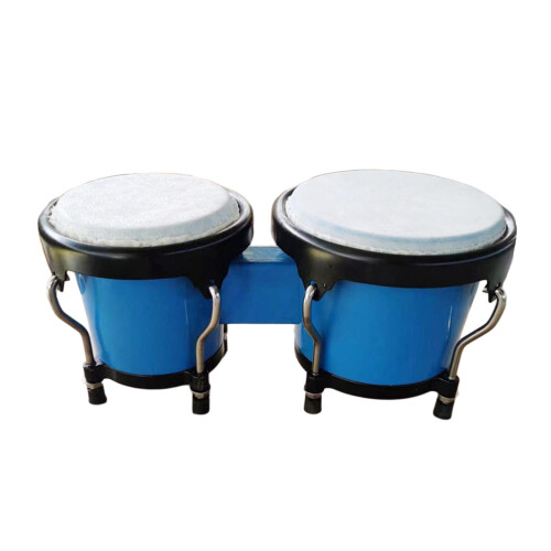 Bongo Drum Set Tunable African Hand Drum Blue 1