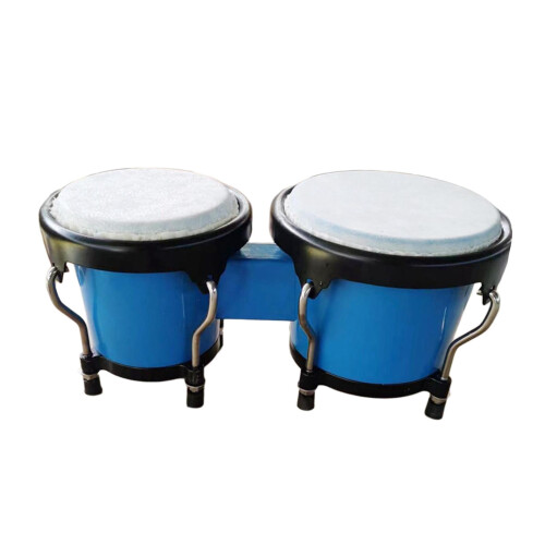 Bongo Drum Set Tunable African Hand Drum Blue 2