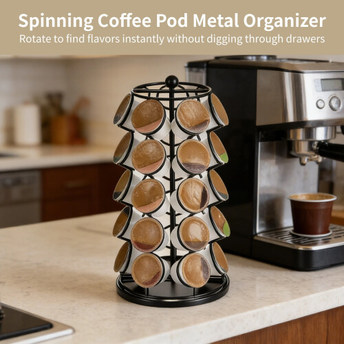 Coffee Pod Holder for K-Cup 35-Pod Carousel Rust-Resistant 2
