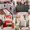 Christmas kitchen rugs set red floral 2 pcs 5