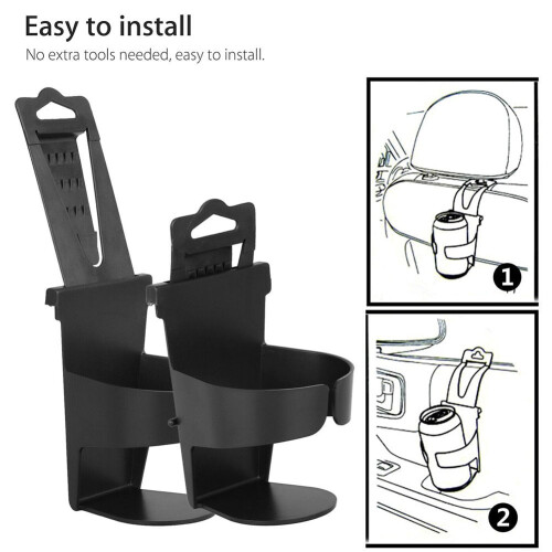 Car Cup Holder Adjustable Seat Back Mount 2 Pcs 2