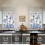 Kitchen Curtain Valance Set Butterflies Purple Hydrangeas 4