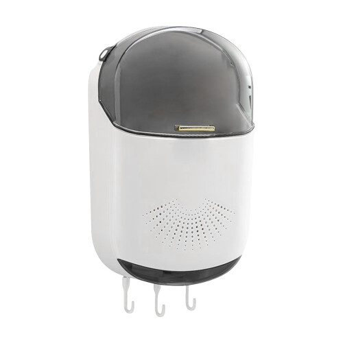 Wall-Mounted Kitchen Utensil Holder with Lid 1 Unit 1