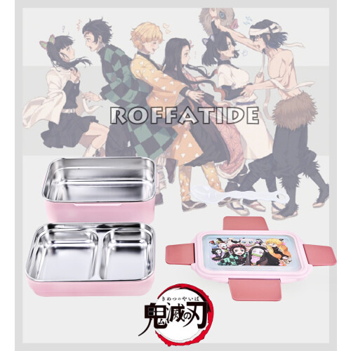 Demon Slayer bento box with compartments and lock 2
