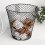 Black Iron Wire Waste Bin Minimalist Outdoor 2 pcs 4