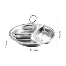Stainless Steel Steamer Basket with Handle 3 Cavities