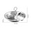 Stainless Steel Steamer Basket with Handle 3 Cavities 1