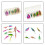 Fishing Lure Set Glitter Baits Feather 20 Pieces 7