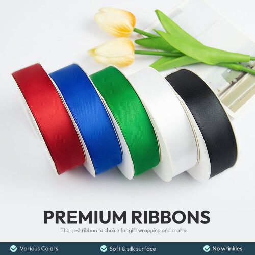 Polyester Satin Ribbon Single-Faced 25mm x 10m 2