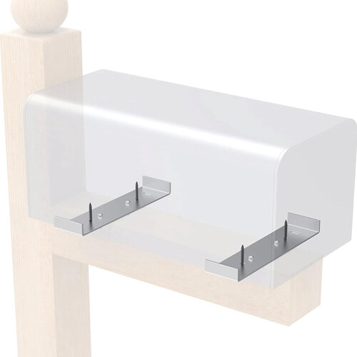 Aluminum Mailbox Mounting Bracket for 8-Inch Wide Mailboxes 1