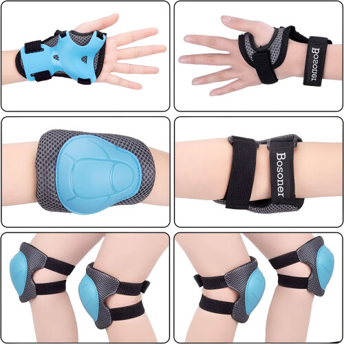 Kids Protective Gear Set Knee Elbow Wrist Guards 2