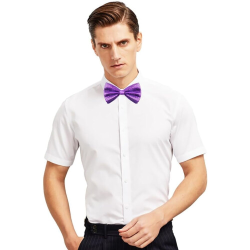 Men's Pre-Tied Bow Tie Shiny Sequin Adjustable 1
