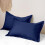 Kingfansion Twin Pillowcases Navy 2-Pack 18.89"x29" 6