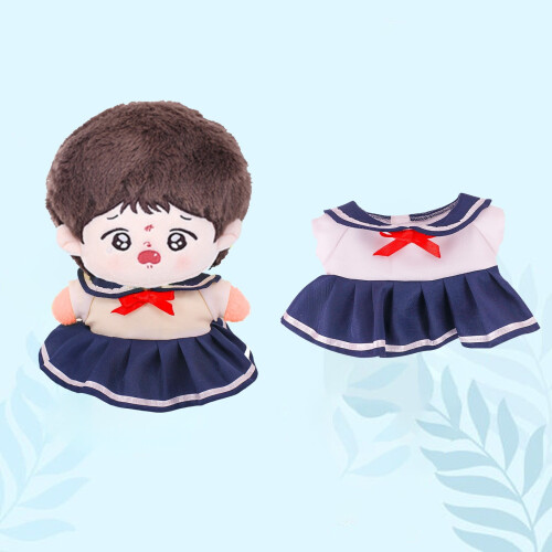 Blue Doll Dress Soft Fabric 11 Inch 1