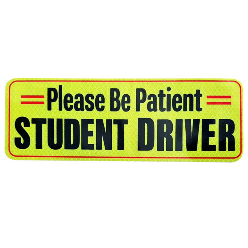 Driver Safety Warning Magnet Student Driver Bumper Sticker