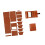 Leather Wallet Set Brown Pre-Punched Card Organizer for Men 5