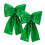 Christmas Sequin Bow Pendant 2 Pack Silver Gold Red Green 2