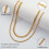 Layered Cuban Rope Herringbone Chain Necklace Set 2 pcs 4