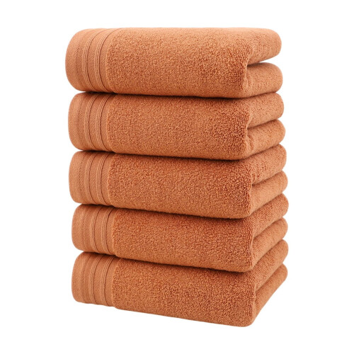 Face Towels Satin Plain Adult Thickened 5pcs 1